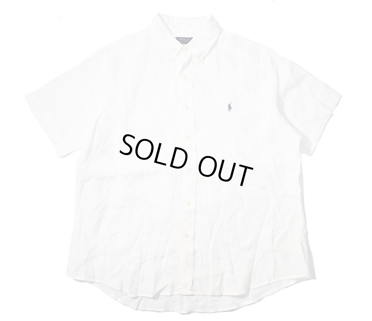 画像1: Used Ralph Lauren Short Sleeve Linen B/D Shirt "Classic Fit" (1)