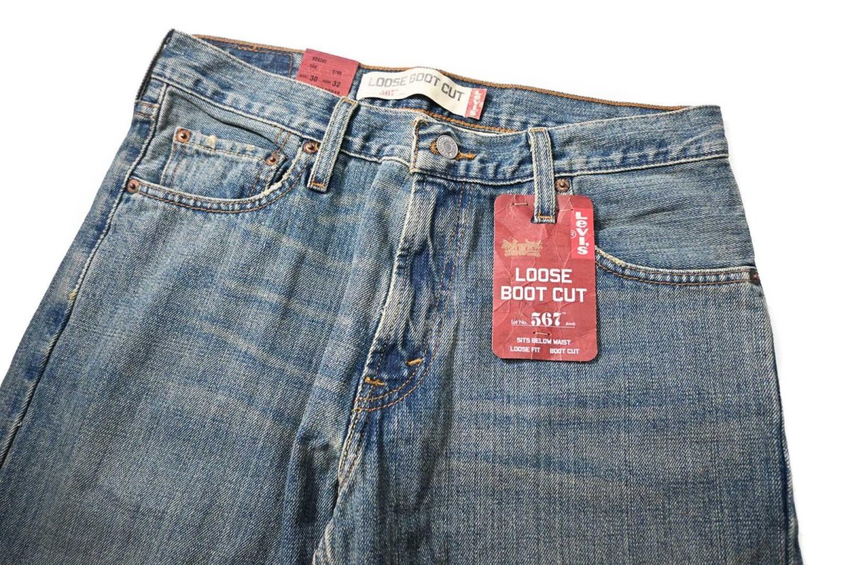 画像3: 00s Deadstock Levi's 567 Denim Pants Loose Boot Cut #0601 リーバイス (3)