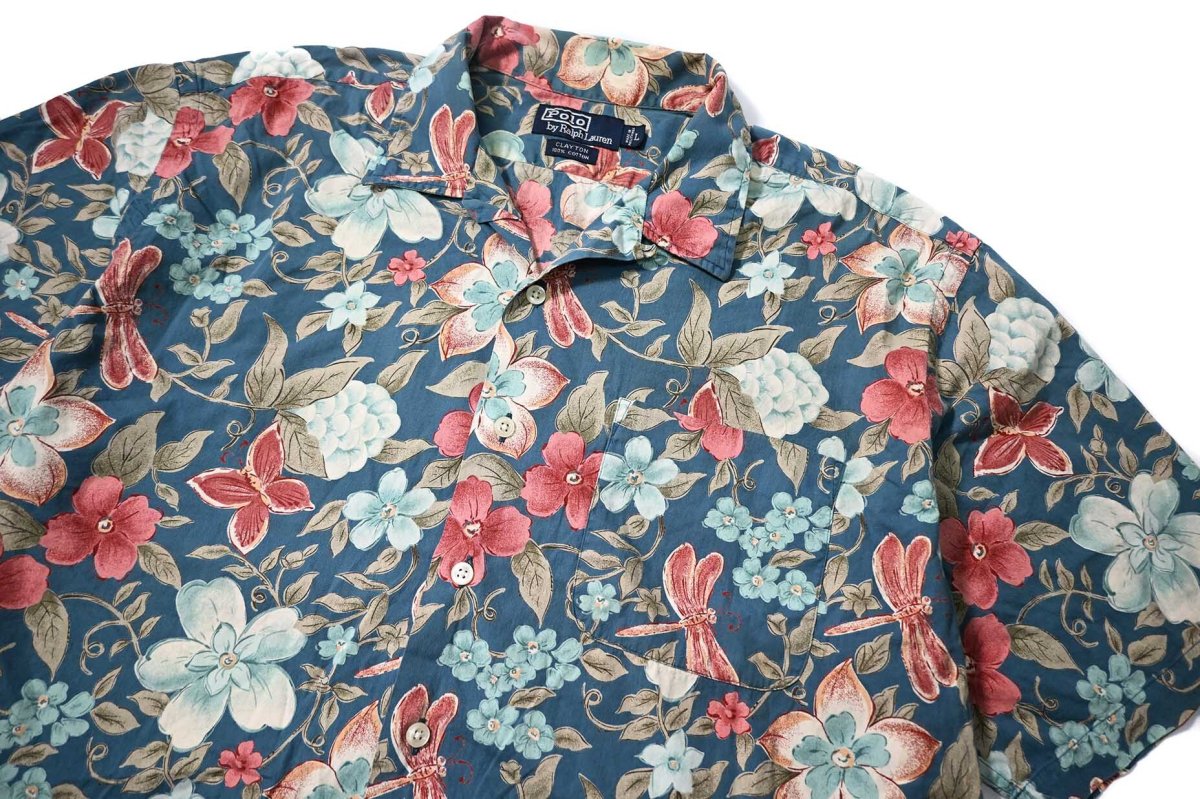 画像2: 90-00s Used Polo Ralph Lauren Open Collar Shirt "Clayton" (2)