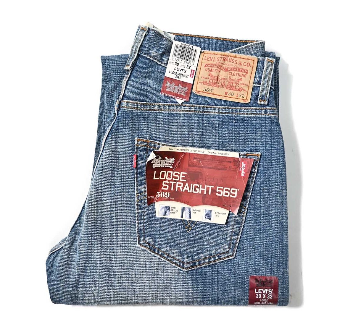 画像1: 00s Deadstock Levi's 569 Denim Pants Loose Straight #0574 リーバイス (1)