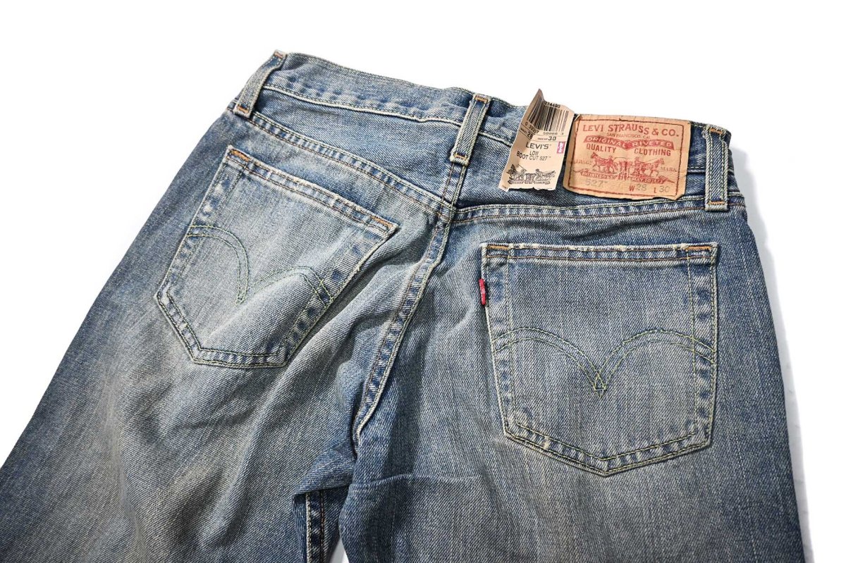 画像5: 00s Deadstock Levi's 527 Denim Pants Low Boot Cut #4490 リーバイス (5)