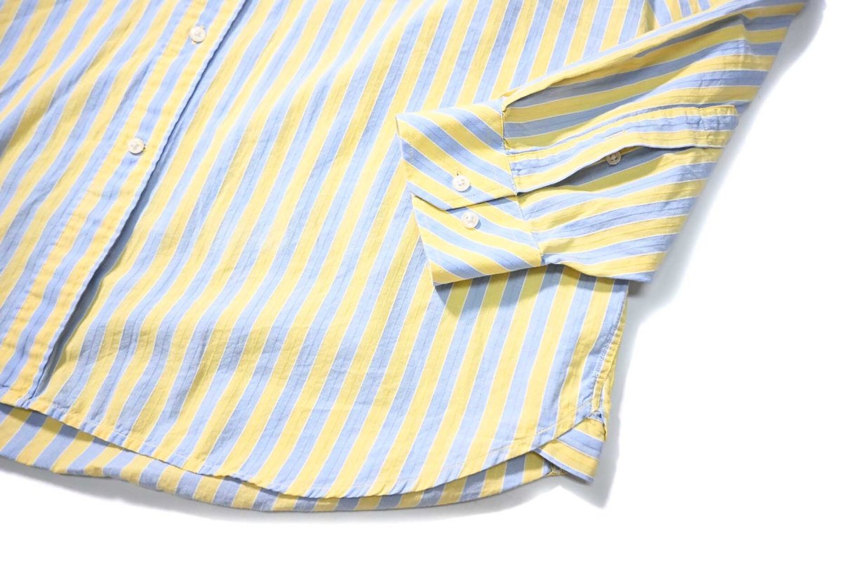 画像3: Used Christian Dior Stripe Band Collar Shirt (3)