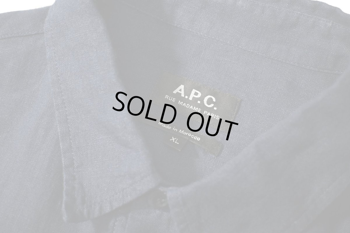 画像4: Used A.P.C. Short Sleeve Linen Shirt (4)