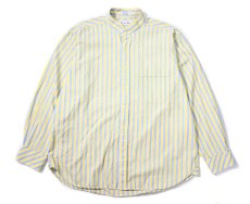 画像1: Used Christian Dior Stripe Band Collar Shirt (1)