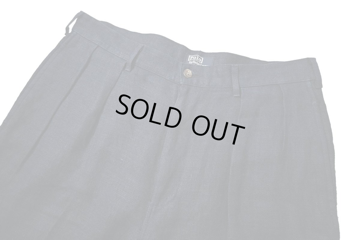 画像2: 90s Used Polo Ralph Lauren Linen Shorts made in USA (2)