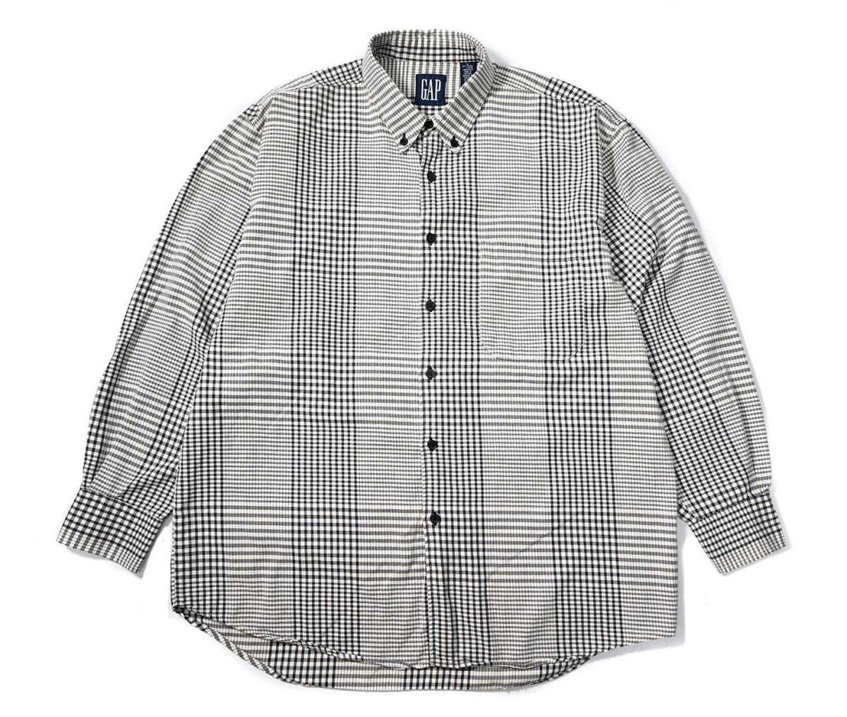 画像1: 90s Used Gap Plaid B/D Shirt (1)