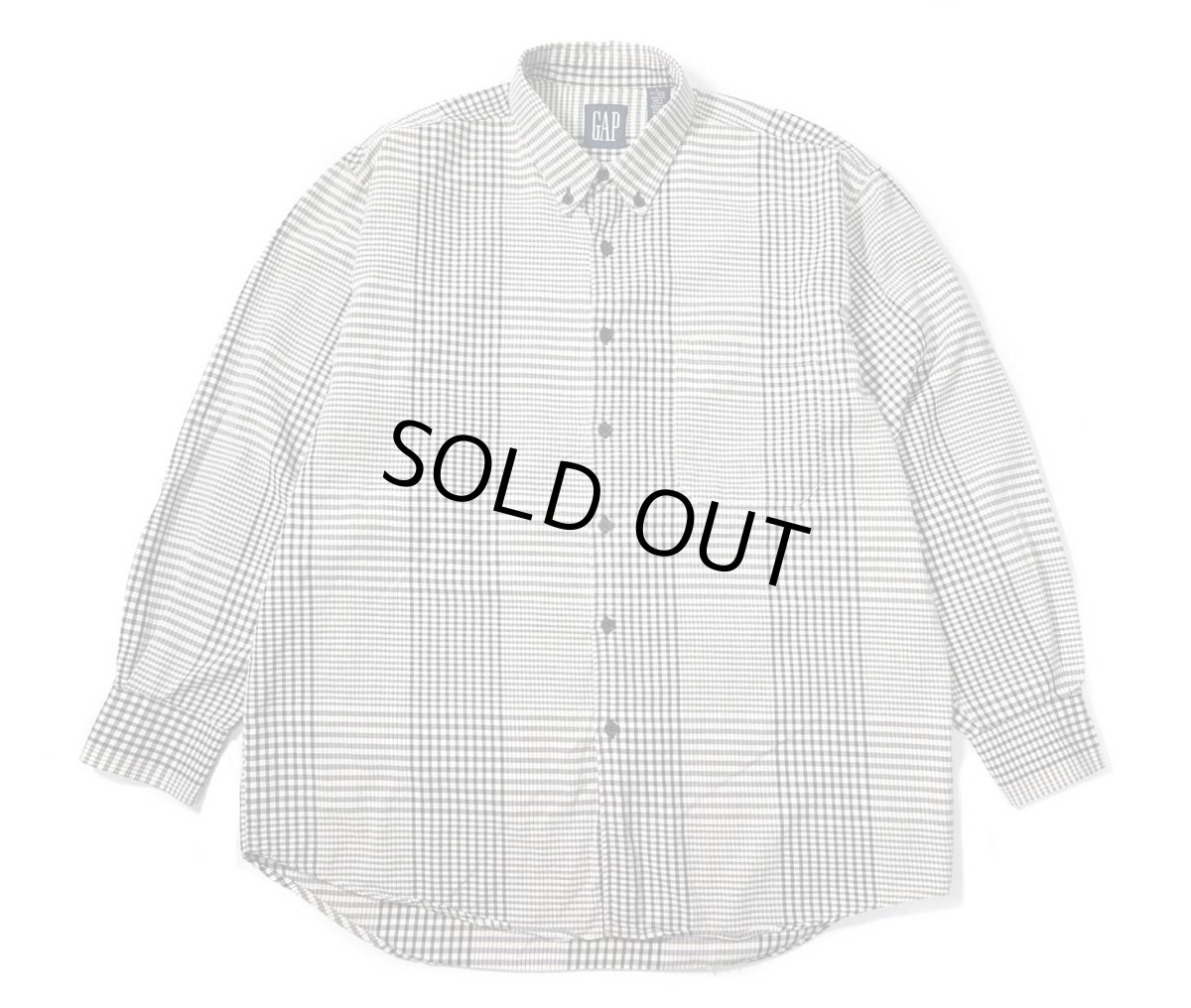 画像1: 90s Used Gap Plaid B/D Shirt (1)