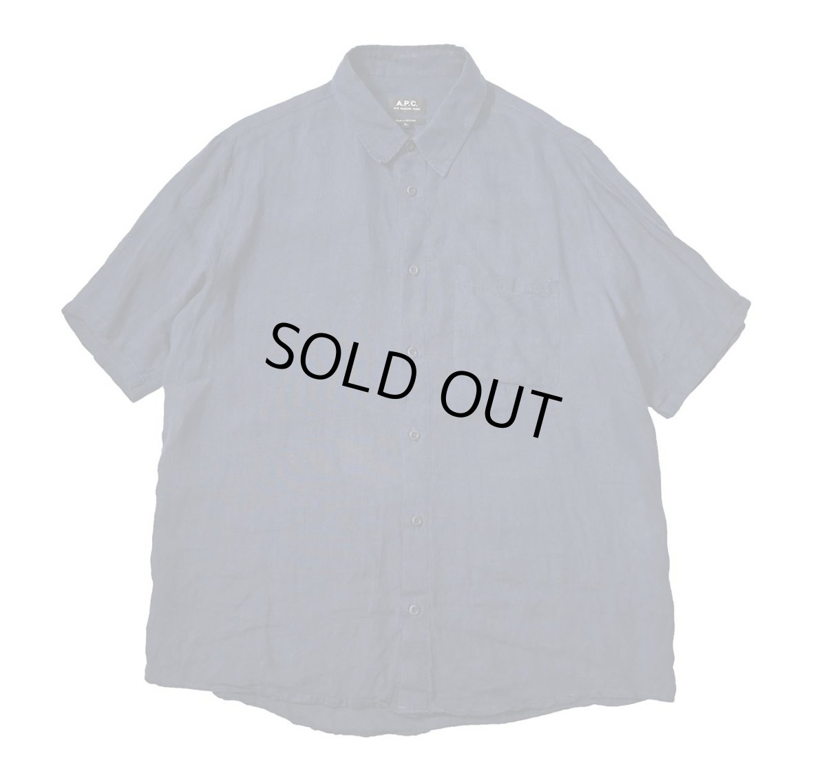 画像1: Used A.P.C. Short Sleeve Linen Shirt (1)
