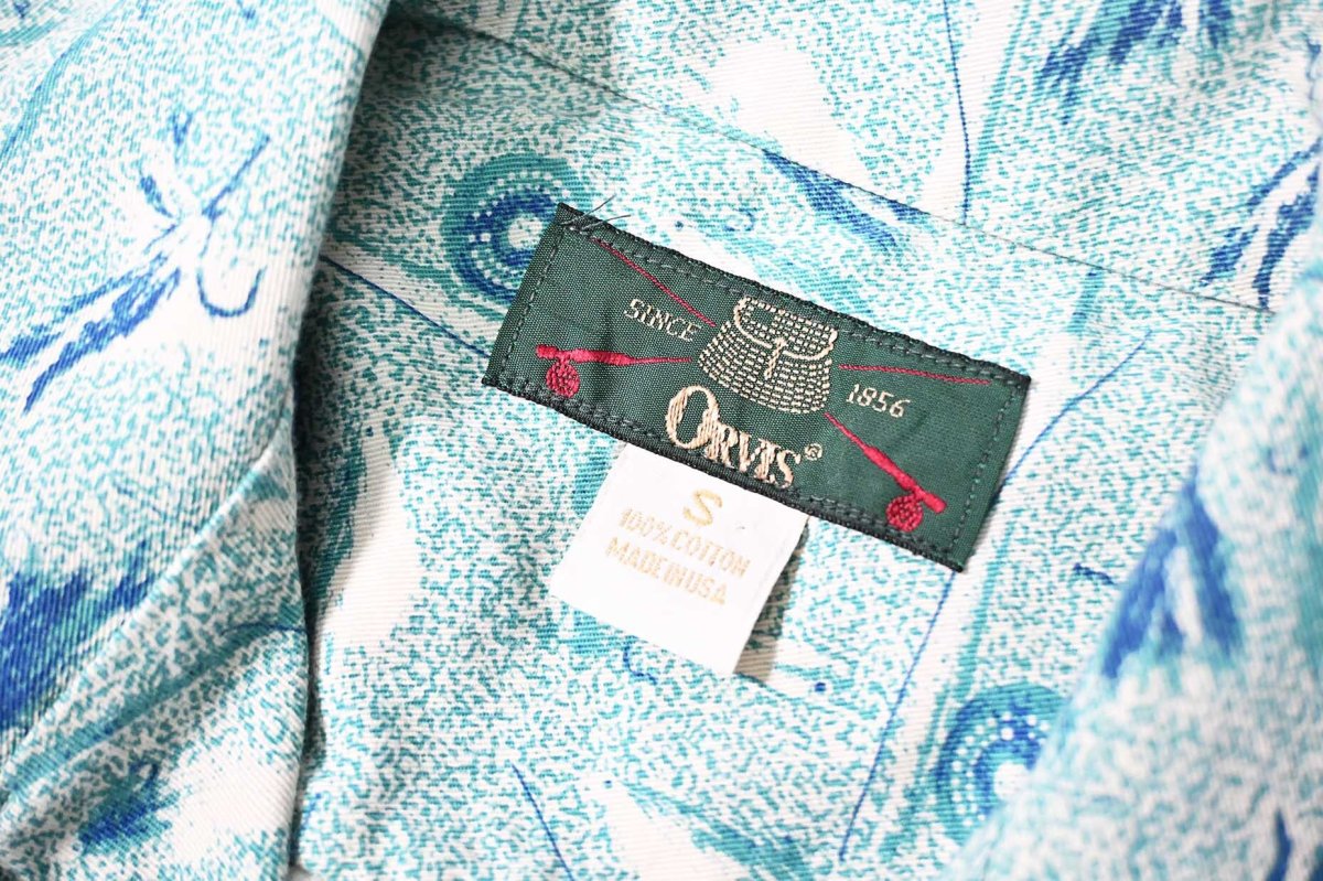 画像4: 90s Used Orvis Short Sleeve Open Collar Shirt made in USA (4)