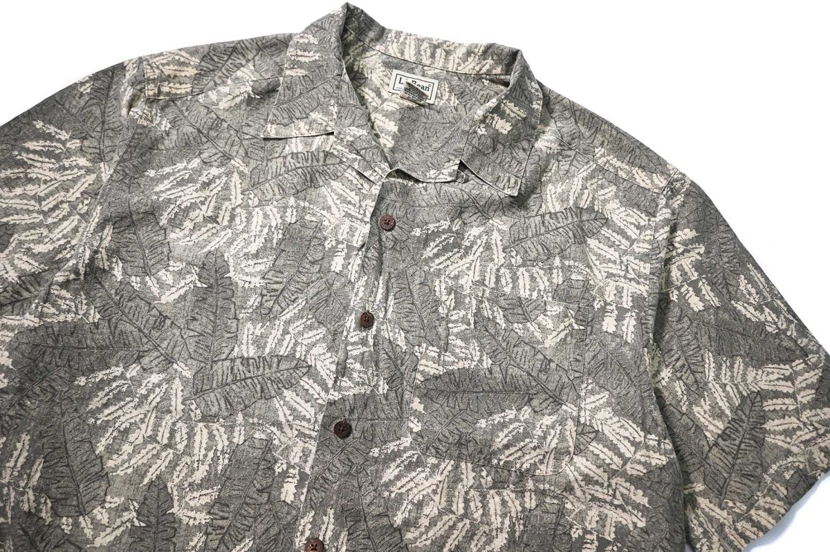 画像2: 00s Used L.L.Bean Short Sleeve Open Collar Shirt (2)