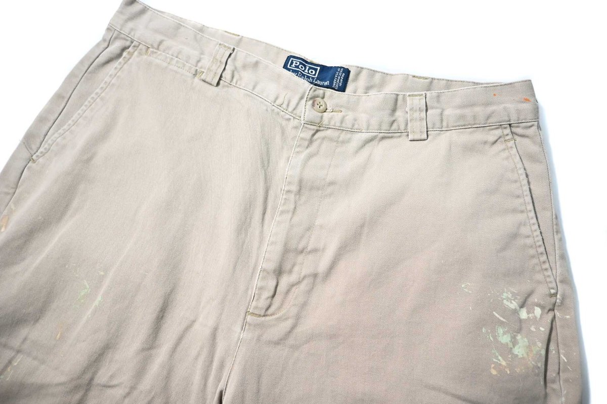 画像2: 90-00s Used Polo Ralph Lauren Philip Shorts Khaki (2)