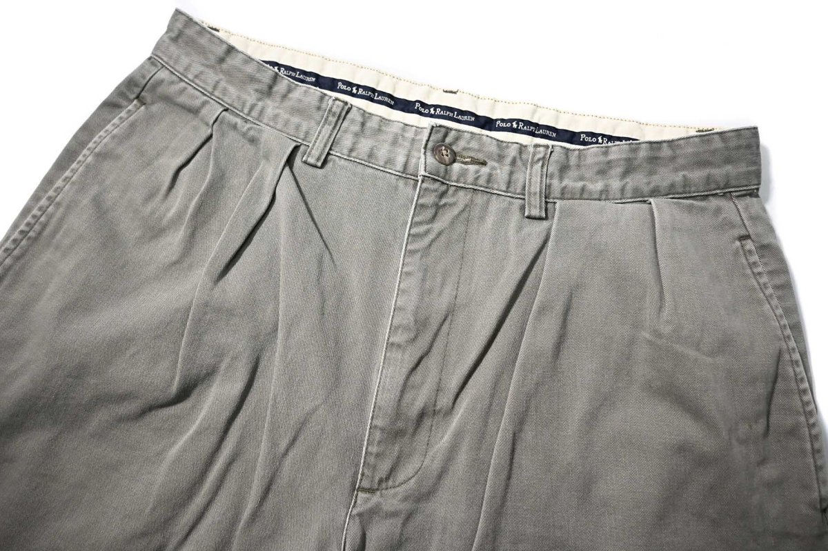 画像2: 90-00s Used Polo Ralph Lauren Tyler Shorts Olive (2)