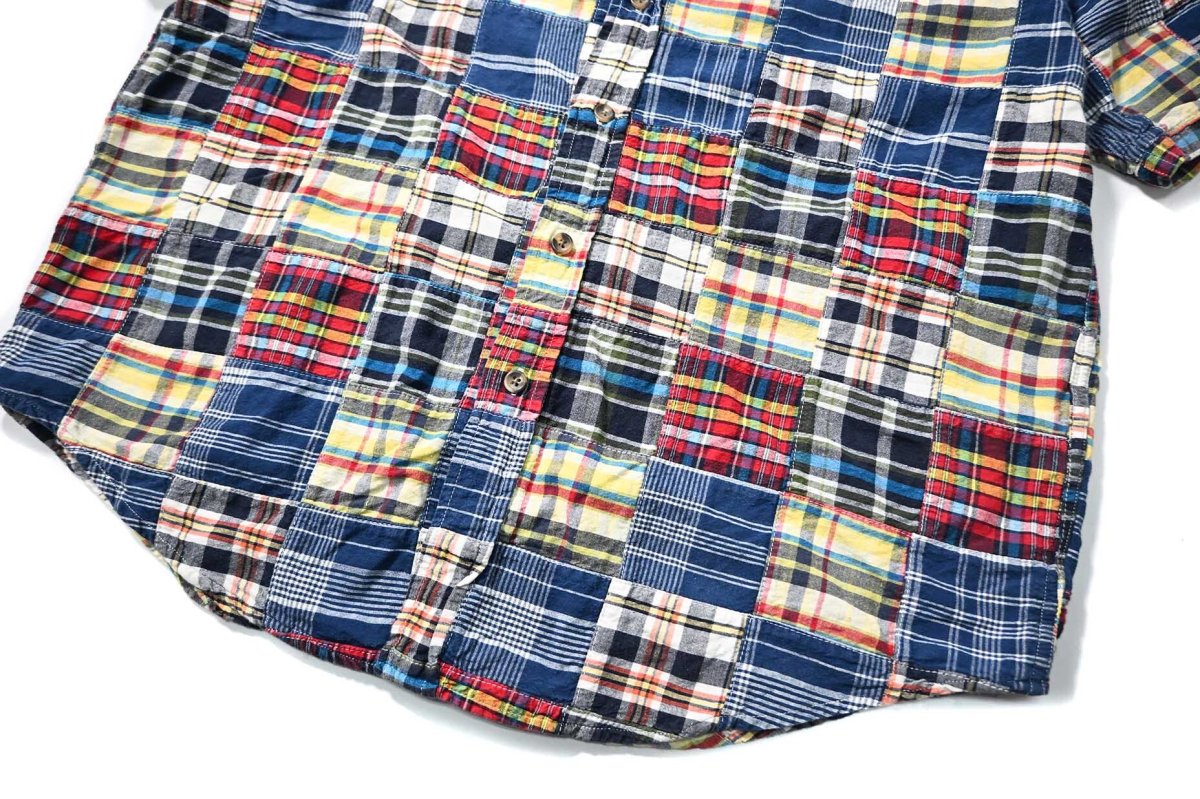 画像3: 90-00s Used Eddie Bauer Short Sleeve Patchwork B/D Shirt (3)