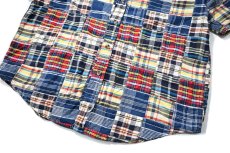 画像3: 90-00s Used Eddie Bauer Short Sleeve Patchwork B/D Shirt (3)