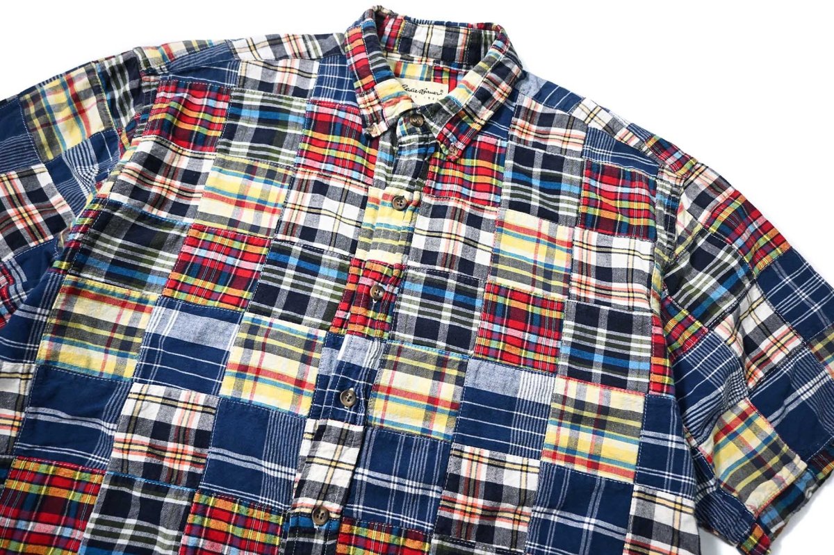 画像2: 90-00s Used Eddie Bauer Short Sleeve Patchwork B/D Shirt (2)