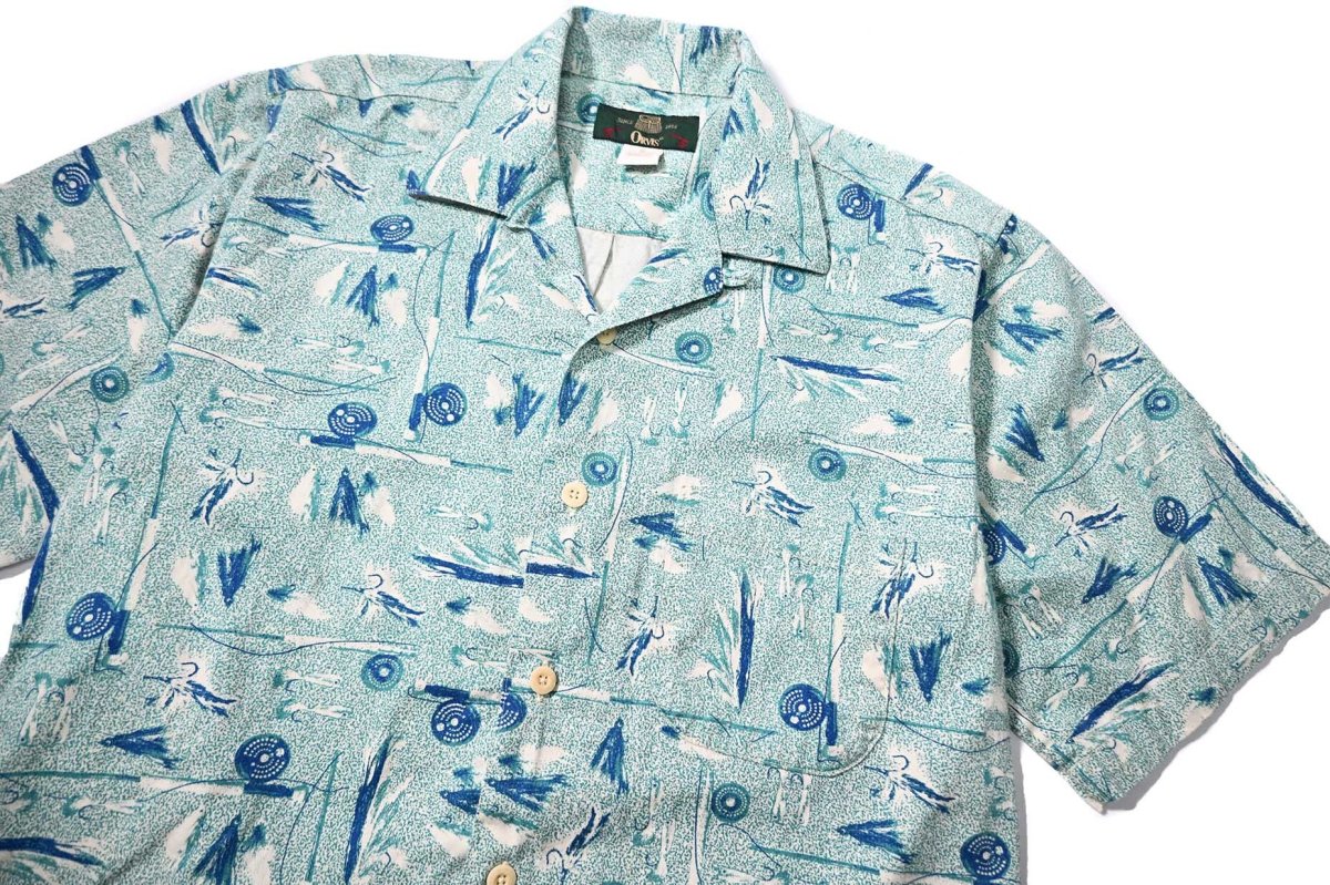 画像2: 90s Used Orvis Short Sleeve Open Collar Shirt made in USA (2)