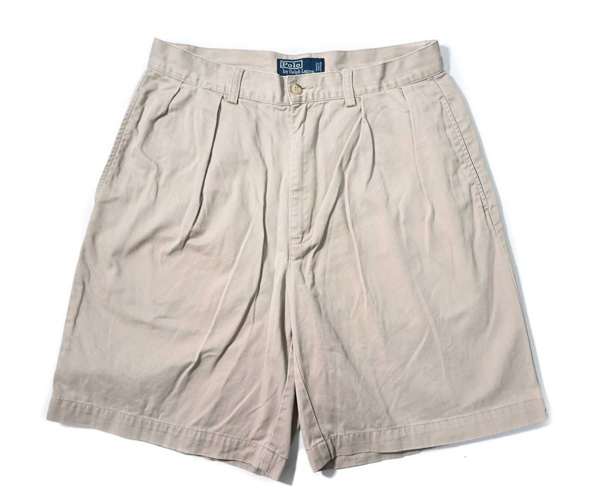 画像1: 90-00s Used Polo Ralph Lauren Tyler Shorts Khaki (1)
