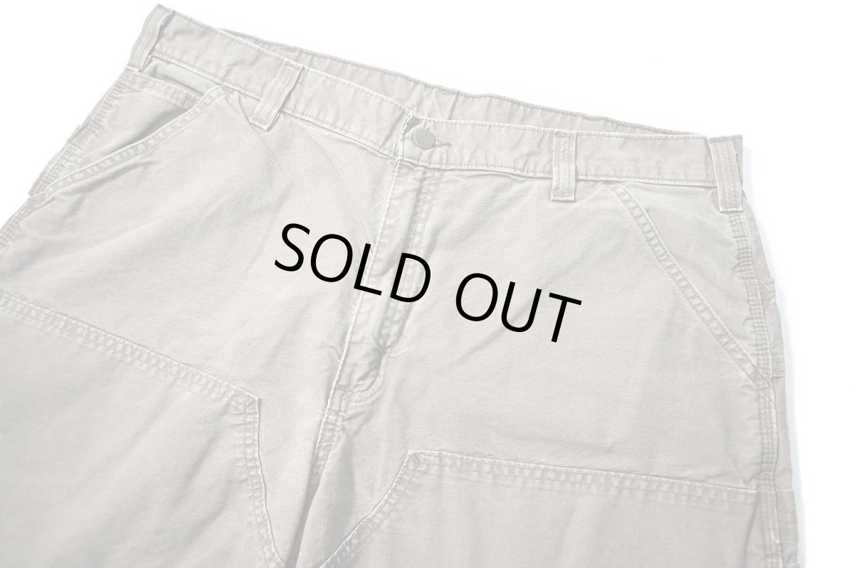 画像2: 00s Used Carhartt Double Knee Canvas Utility Work Short Light Brown (2)
