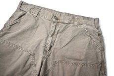 画像2: 00s Used Carhartt Double Knee Canvas Utility Work Short Light Brown (2)