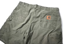 画像3: 00s Used Carhartt Canvas Utility Work Short Olive (3)