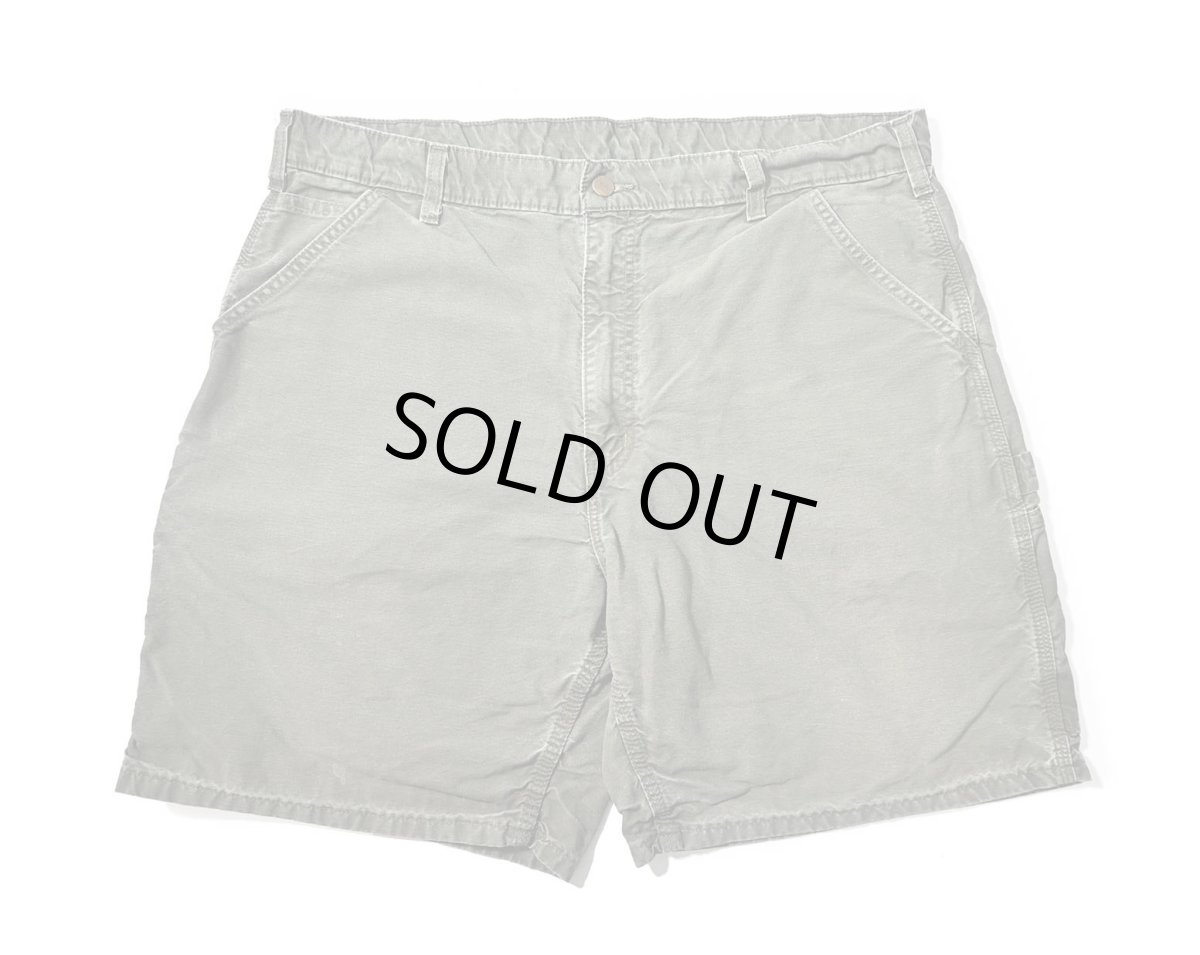 画像1: 00s Used Carhartt Canvas Utility Work Short Olive (1)