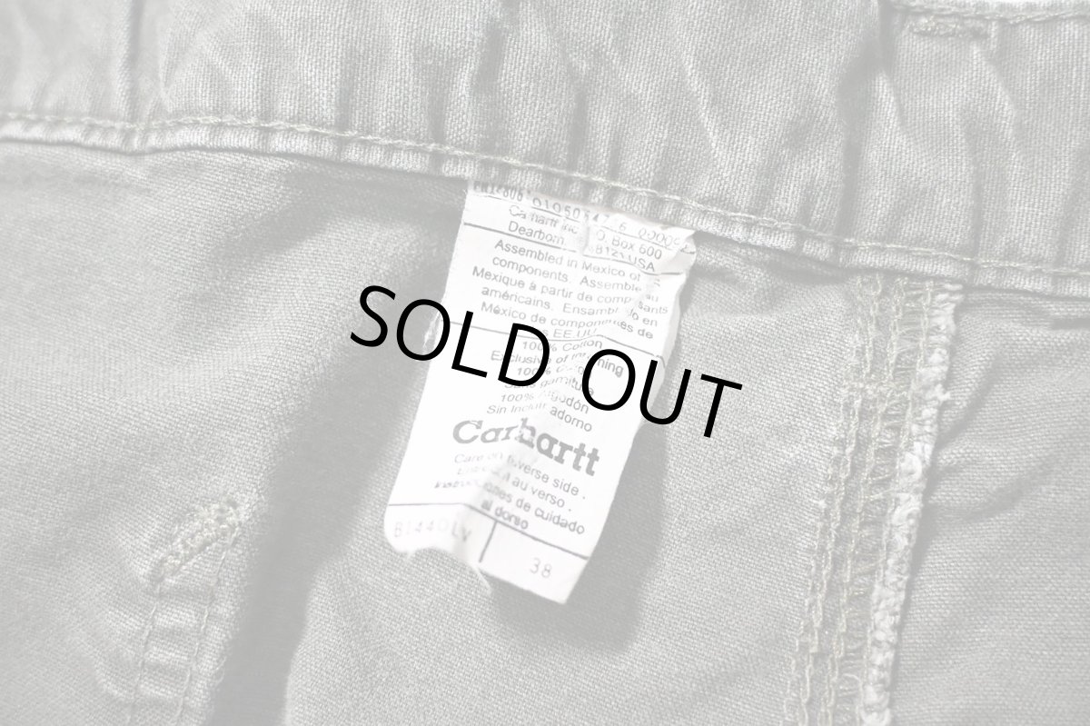 画像5: 00s Used Carhartt Canvas Utility Work Short Olive (5)
