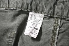 画像5: 00s Used Carhartt Canvas Utility Work Short Olive (5)