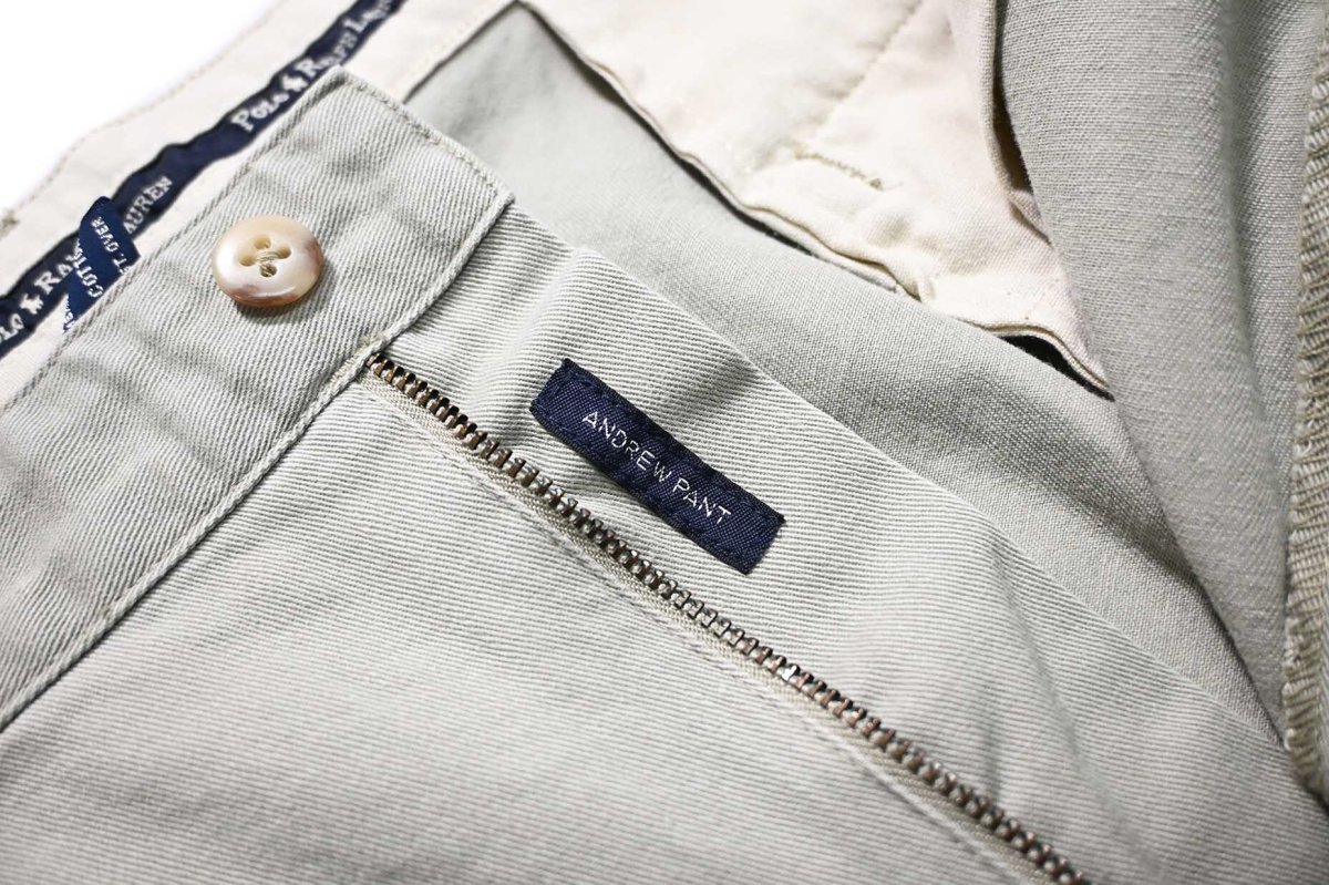 画像6: 90-00s Deadstock Polo Ralph Lauren Pleated Chino Trouser Khaki "Andrew Pant" ラルフローレン (6)
