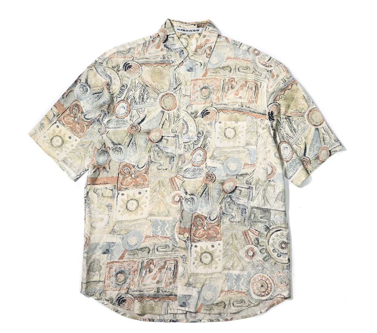 画像1: 90s Used Marithé François Girbaud Short Sleeve Rayon Shirt (1)