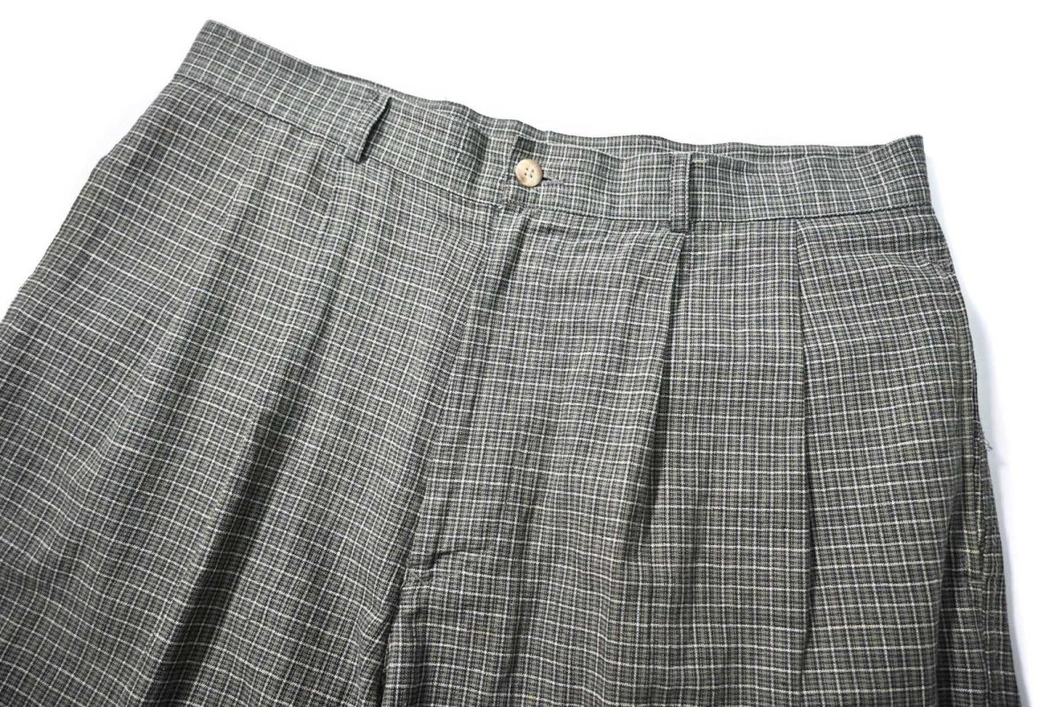 画像2: 00s Deadstock Perry Ellis Portfolio Linen Shorts (2)