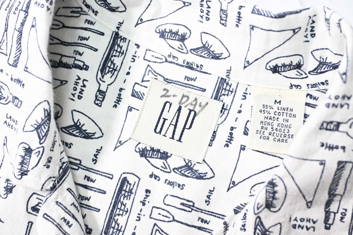 画像4: 00s Used Gap Short Sleeve Open Collar Shirt (4)