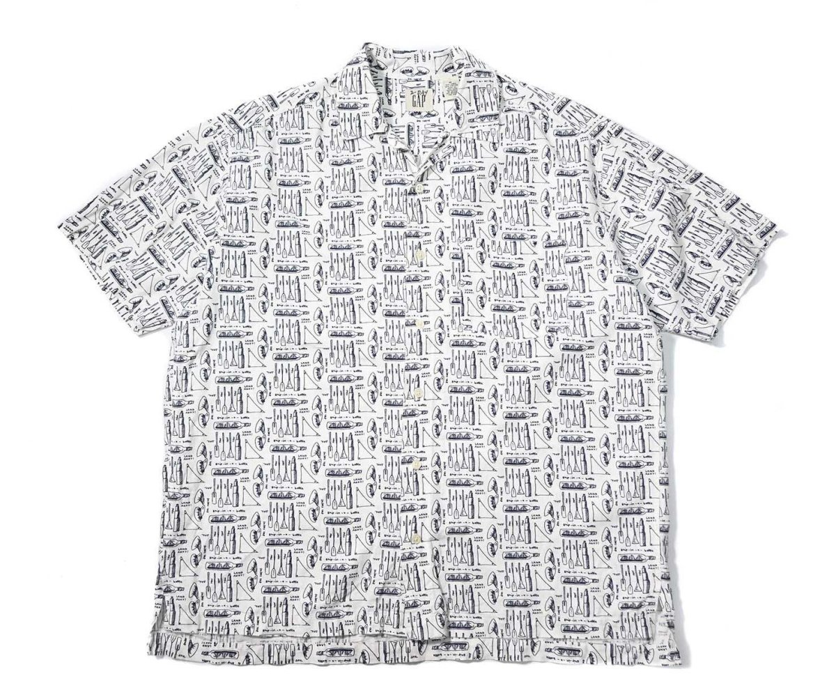 画像1: 00s Used Gap Short Sleeve Open Collar Shirt (1)
