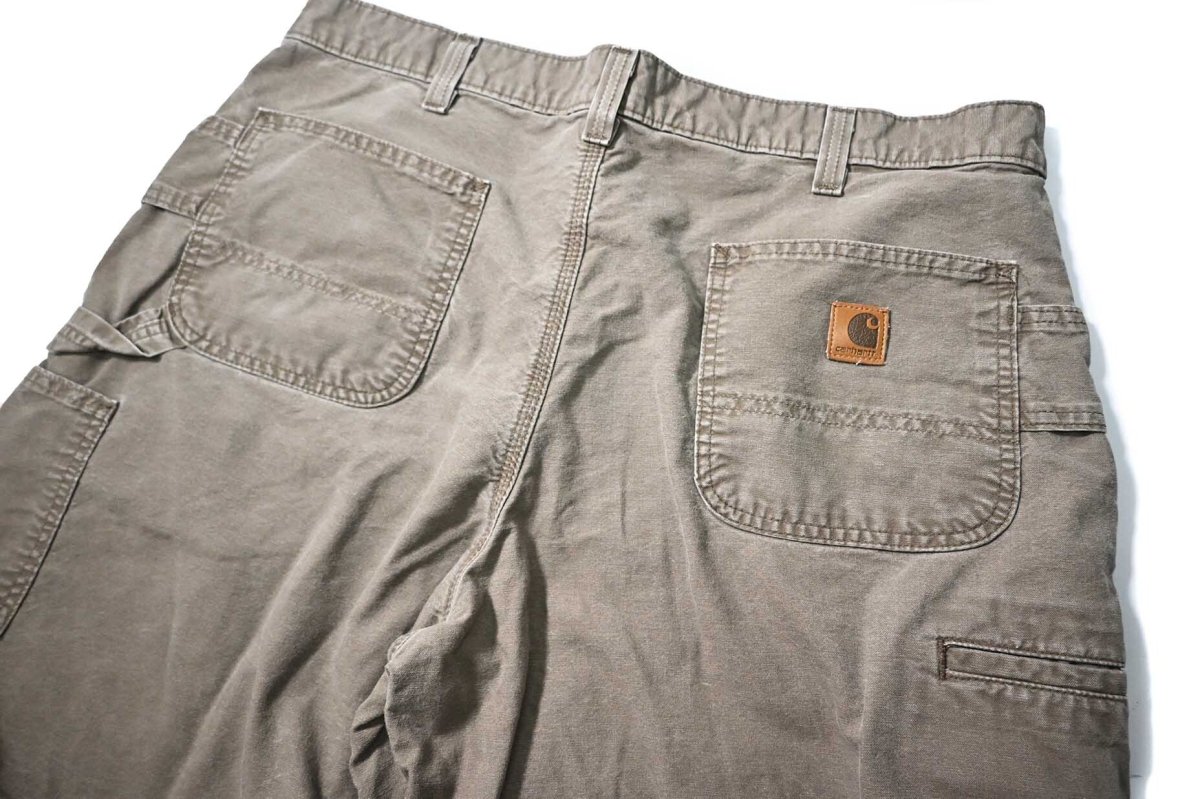 画像3: 00s Used Carhartt Double Knee Canvas Utility Work Short Light Brown (3)