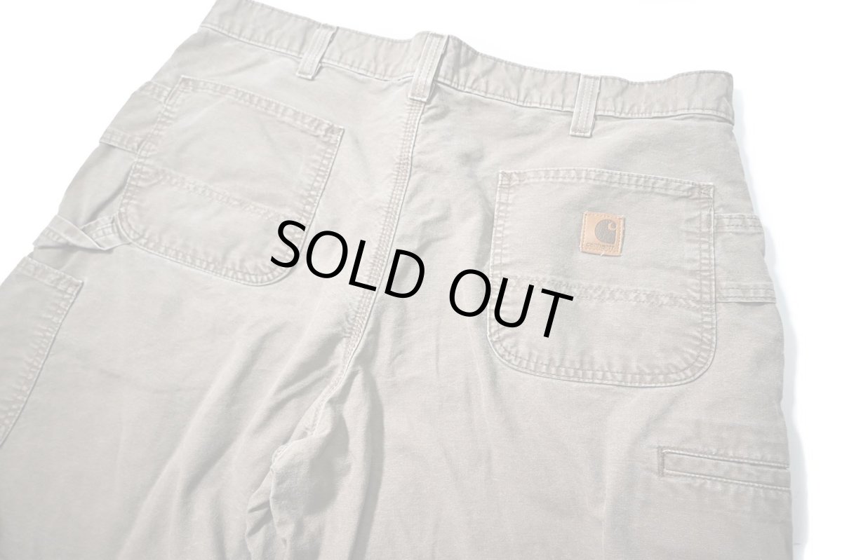 画像3: 00s Used Carhartt Double Knee Canvas Utility Work Short Light Brown (3)