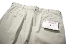 画像4: 90-00s Deadstock Polo Ralph Lauren Pleated Chino Trouser Khaki "Andrew Pant" ラルフローレン (4)