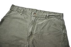 画像2: 00s Used Carhartt Canvas Utility Work Short Olive (2)