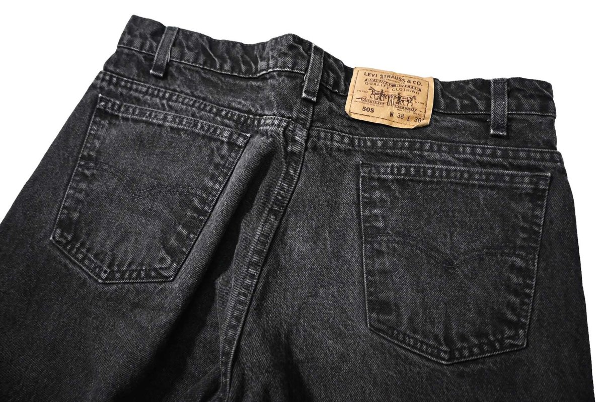 画像4: 91' Used Levi's 505 Denim Pants Black made in USA リーバイス (4)