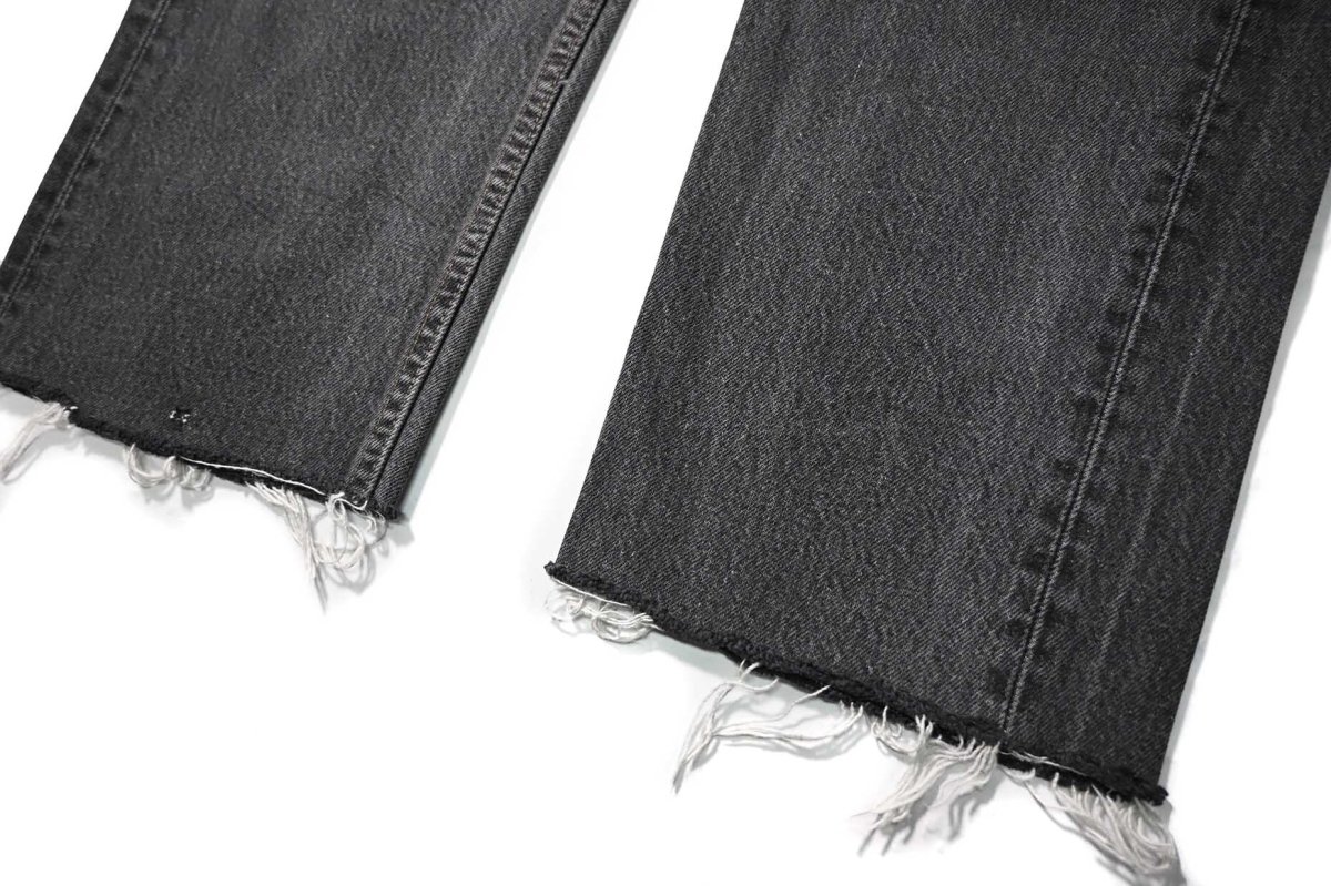 画像3: 93' Used Levi's 501 Denim Pants Cut off Black made in USA リーバイス 先染め (3)