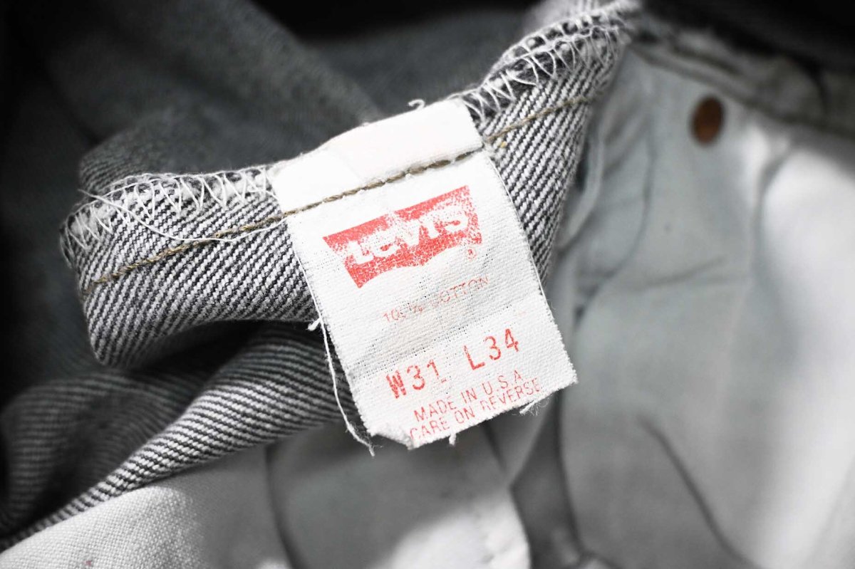 画像7: 93' Used Levi's 501 Denim Pants Cut off Black made in USA リーバイス 先染め (7)