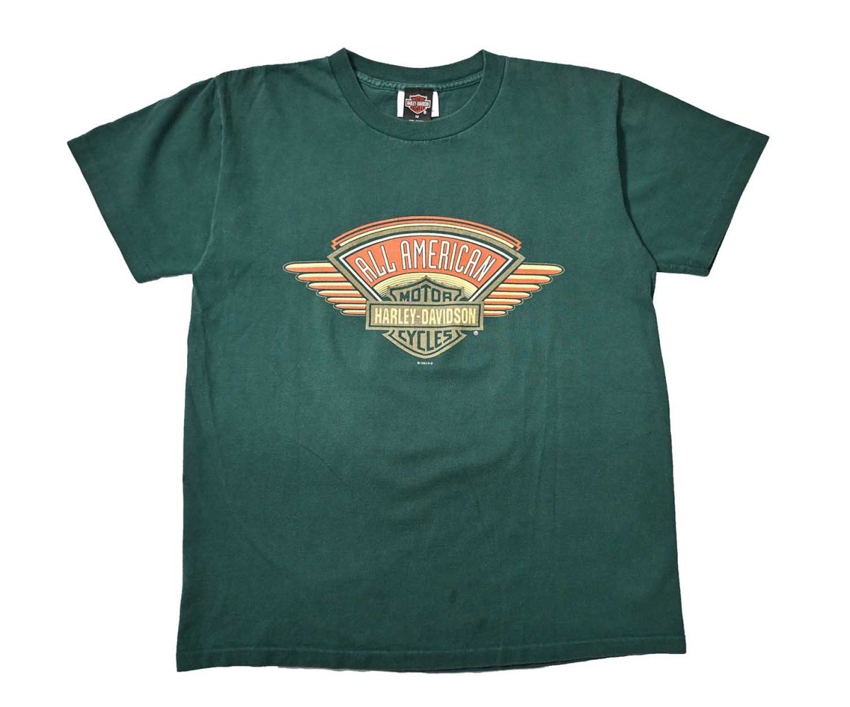 画像1: 90s Used Harley-Davidson Print Tee made in USA (1)