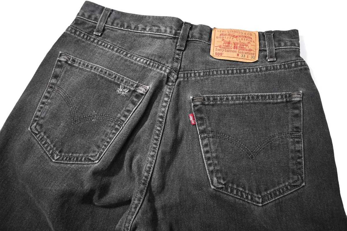 画像4: 01' Used Levi's 505 Denim Pants Black made in Canada リーバイス (4)