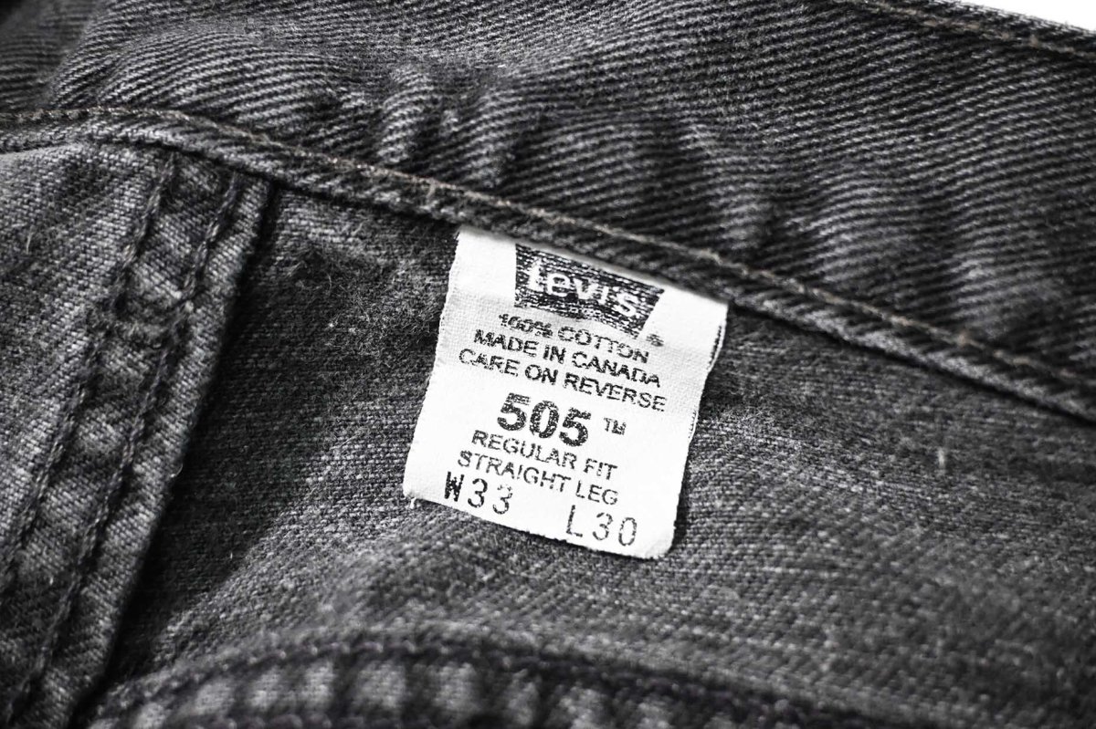 画像7: 01' Used Levi's 505 Denim Pants Black made in Canada リーバイス (7)