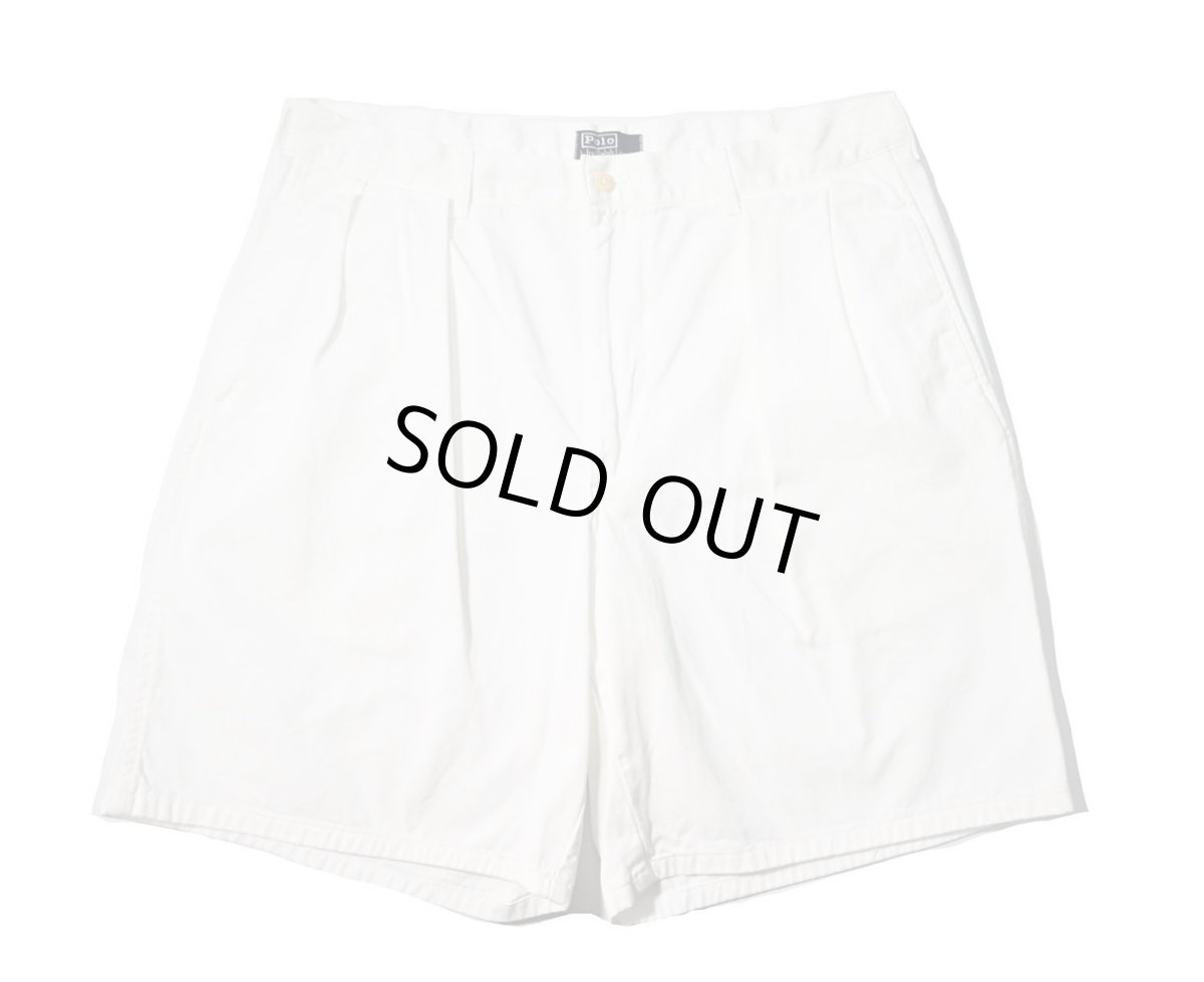 画像1: 80-90s Used Polo Ralph Lauren Chino Shorts White made in USA (1)