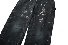 画像4: Used Carhartt Duck Double Knee Carpenter Pants Black made in USA カーハート (4)