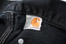 画像7: Used Carhartt Duck Double Knee Carpenter Pants Black made in USA カーハート (7)