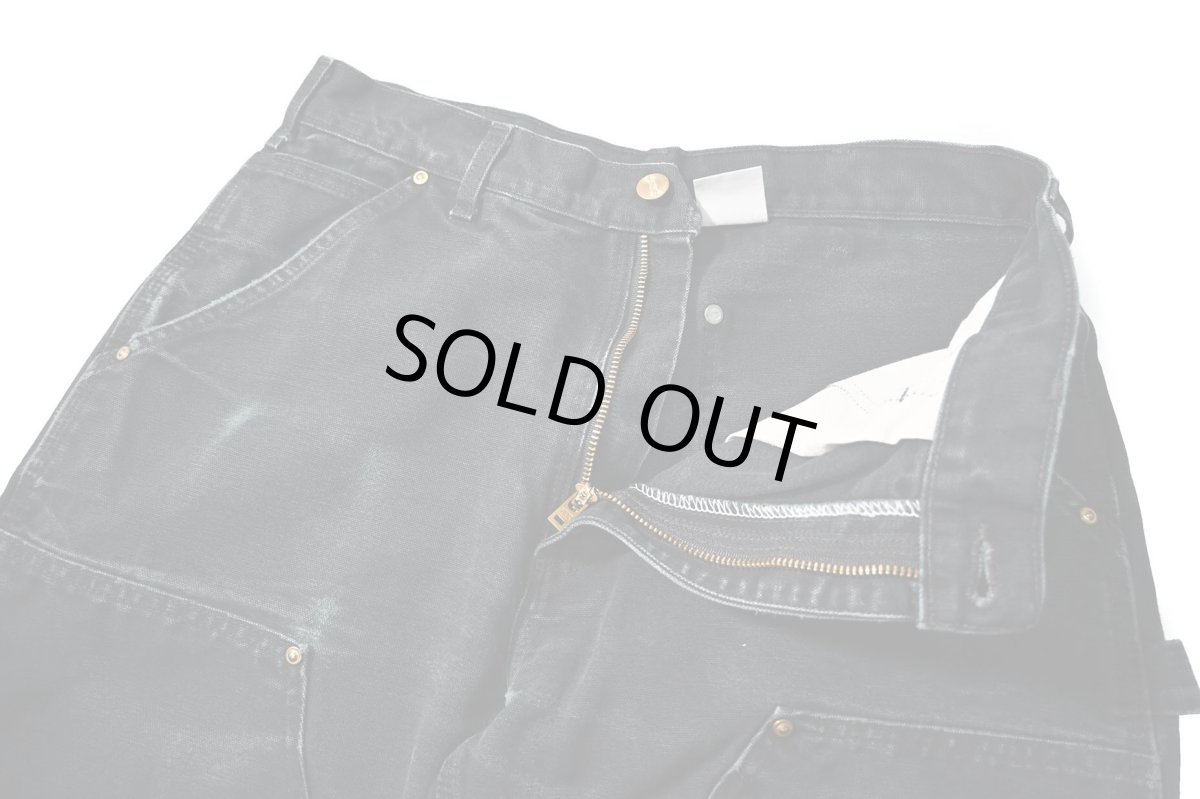 画像6: Used Carhartt Duck Double Knee Carpenter Pants Black made in USA カーハート (6)