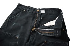 画像6: Used Carhartt Duck Double Knee Carpenter Pants Black made in USA カーハート (6)