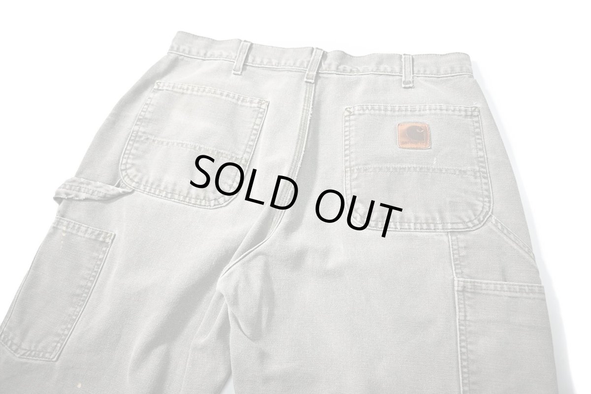 画像4: 00s Used Carhartt Duck Carpenter Pants Moss カーハート (4)