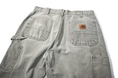 画像4: 00s Used Carhartt Duck Carpenter Pants Moss カーハート (4)