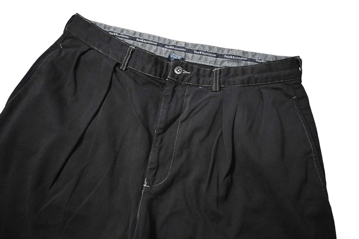 画像2: 90-00s Used Polo Ralph Lauren Tyler Shorts Black Over Dye (2)